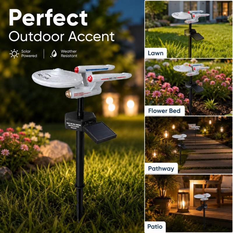 Outdoor Lighting Under Pergola - Lampe solaire de jardin Star Trek