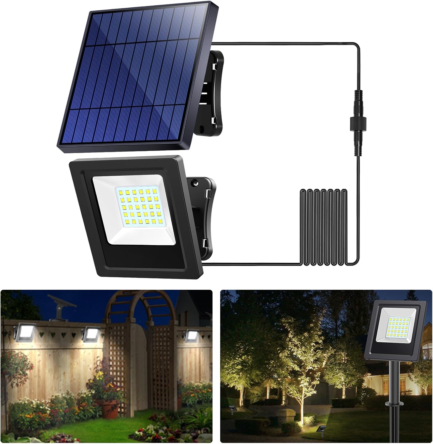 Dusk To Dawn Bulb - Lampes solaires intelamp 4400mah, projecteurs solaires