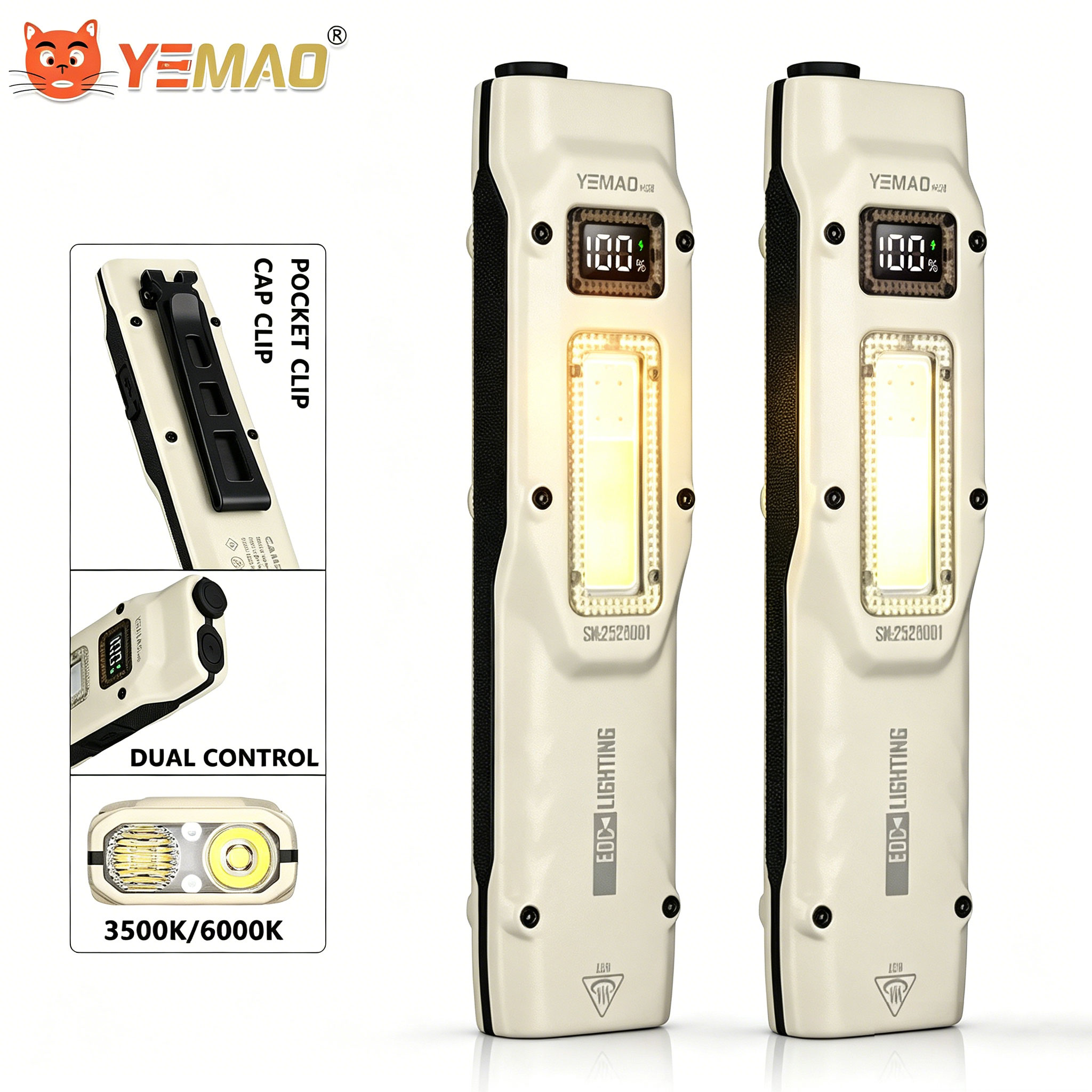 Lighting Fixture Outdoor - Portable 880LM YEMAO M28 Ultra-mince Tactique