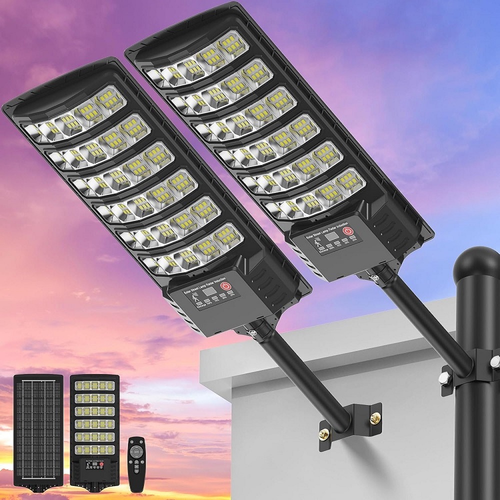 Dusk To Dawn Bulb - Lampadaire solaire avec support sur poteau,