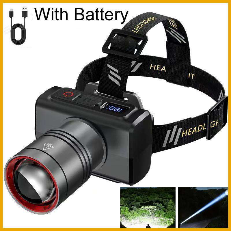 Outdoor Lighting Sensor - Lampe frontale numérique LED rechargeable 2026,
