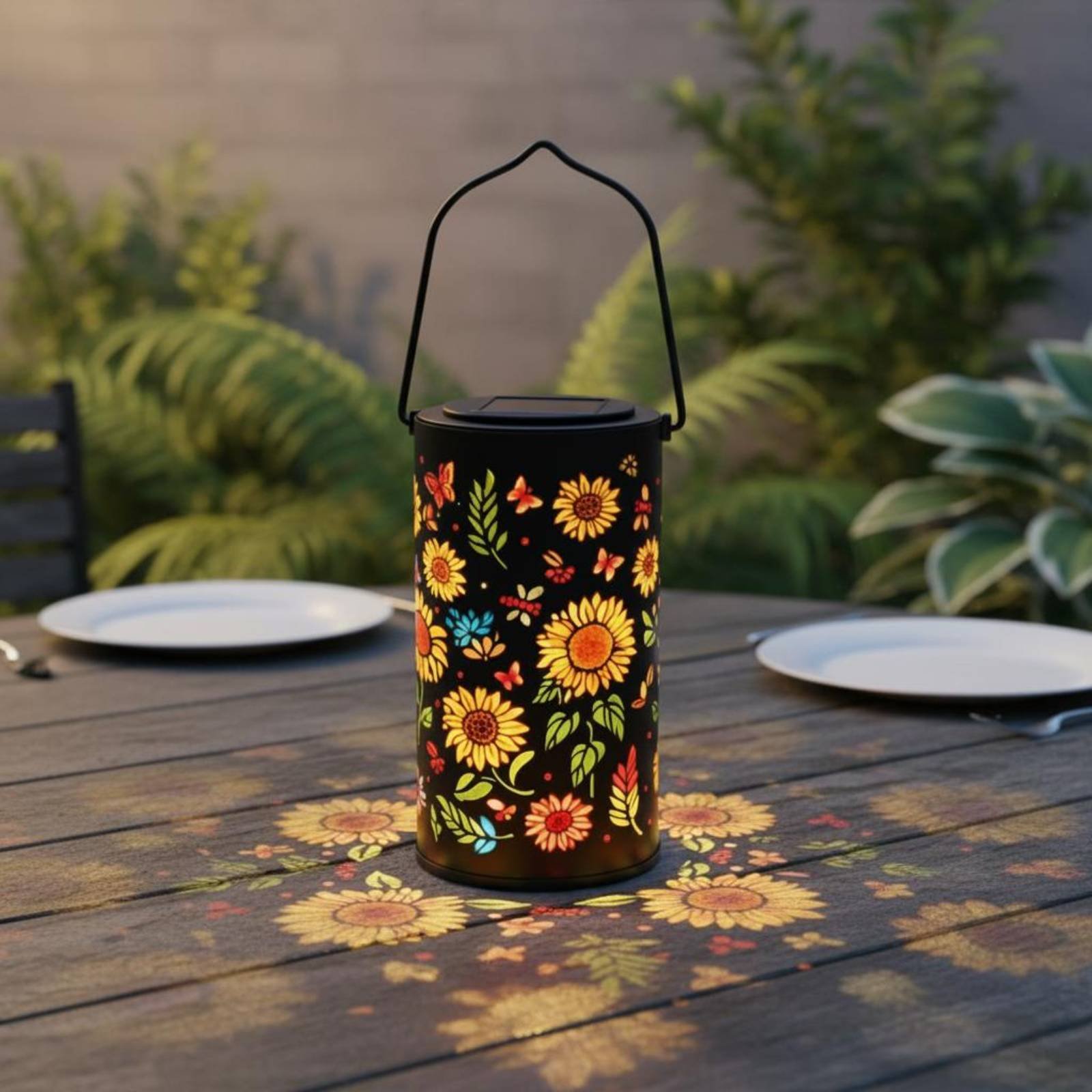 Solar Lantern Hanging - Lanterne solaire colorée à effet soleil