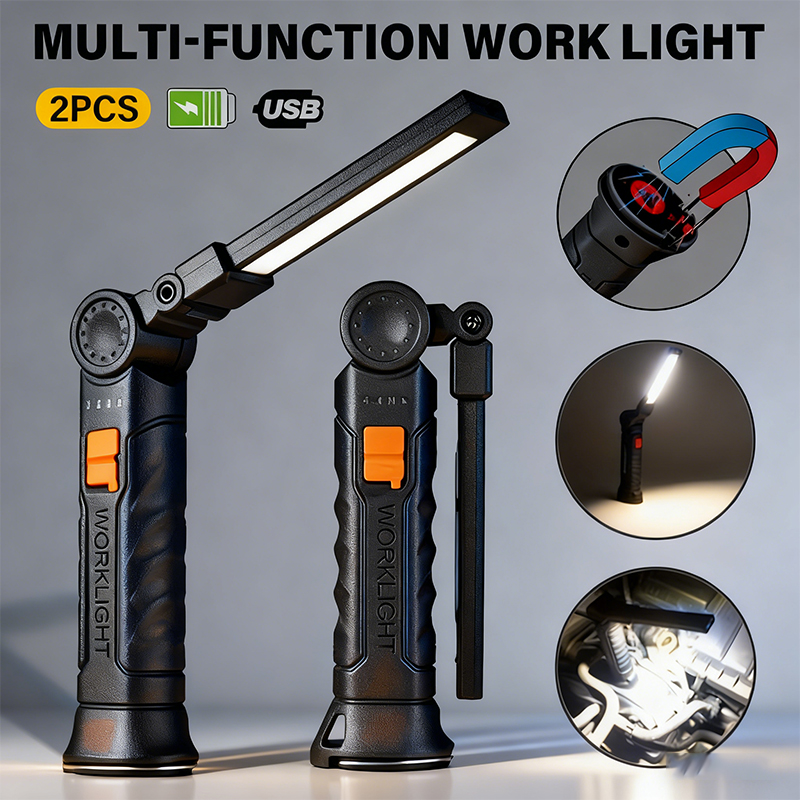 Outdoor Lighting Battery - Lampe de poche LED COB Portable,