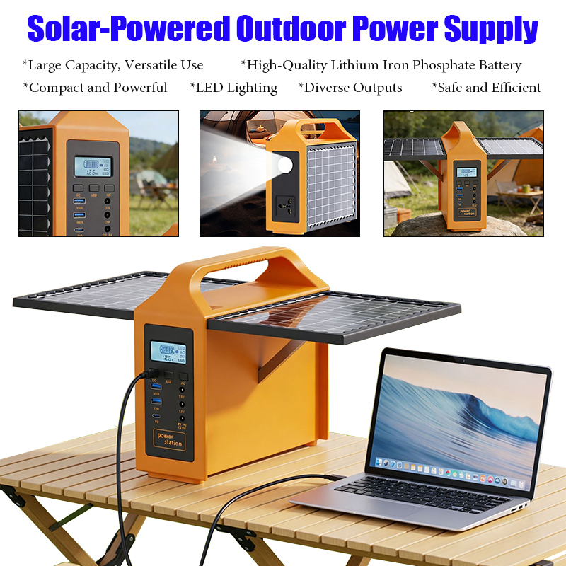 Outdoor Lighting Experts - Station d'alimentation solaire portable 150W avec