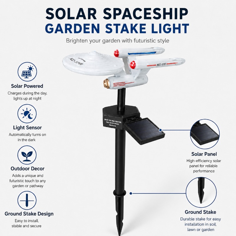 Outdoor Lighting Under Pergola - Lampe solaire de jardin Star Trek