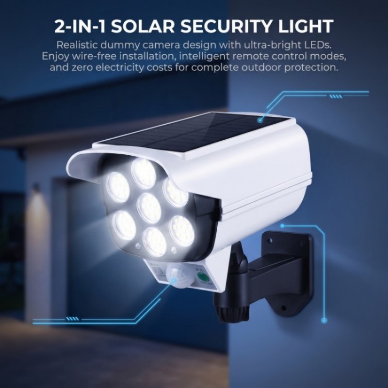 Dusk To Dawn Bulb - Projecteur LED solaire de sécurité avec