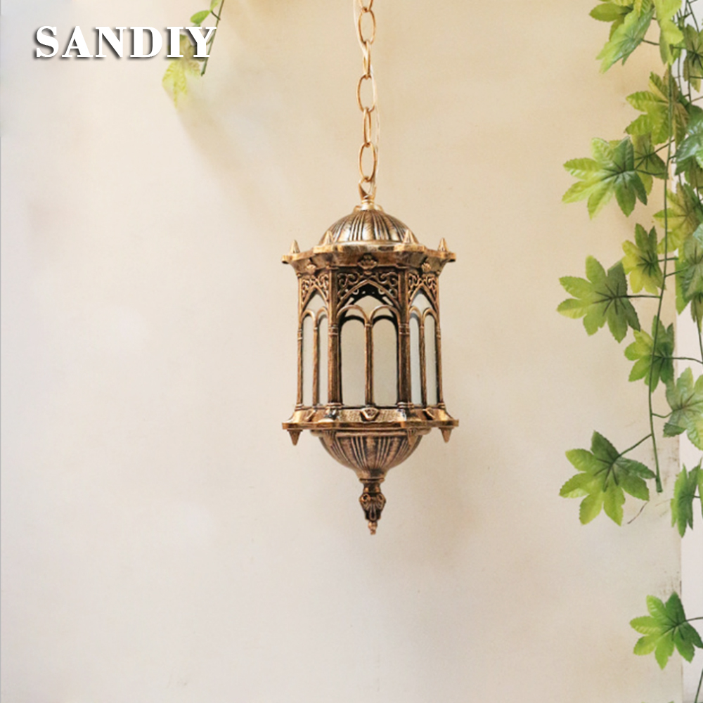 Outdoor Lighting Chandelier - SANDIY lampe à suspension extérieure rétro