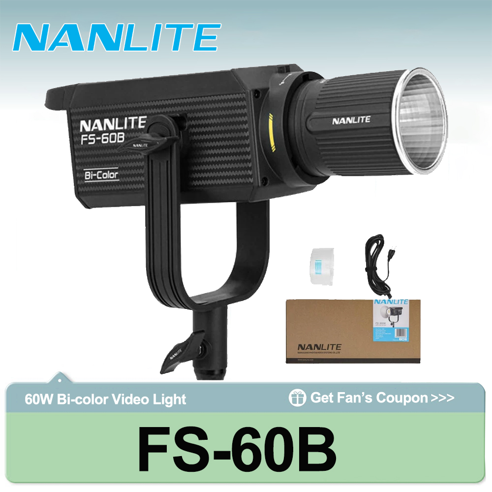 Outdoor Lighting No Wiring - Projecteur bicolore Nanlite FS-60B 70W 2700K-6500K