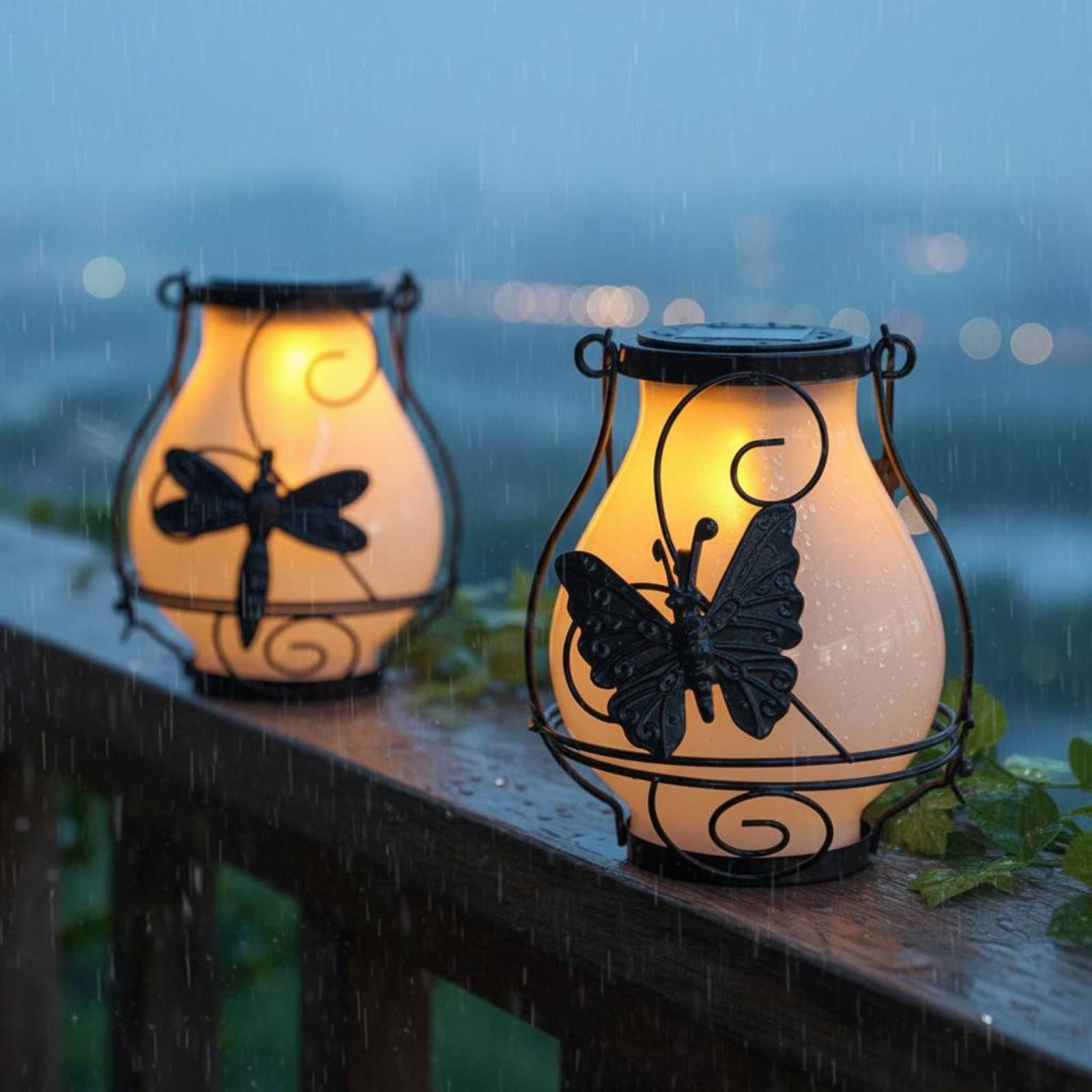 Wall Lighting Outdoor - Lanterne solaire en forme de papillon,