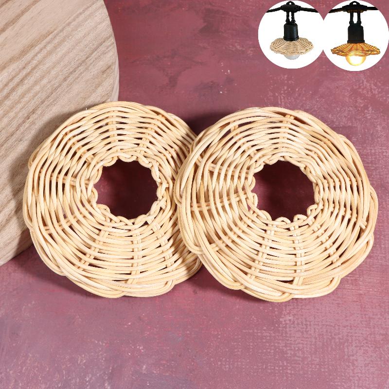 Outdoor Lighting Chandelier - Lot de 2 abat-jour en rotin
