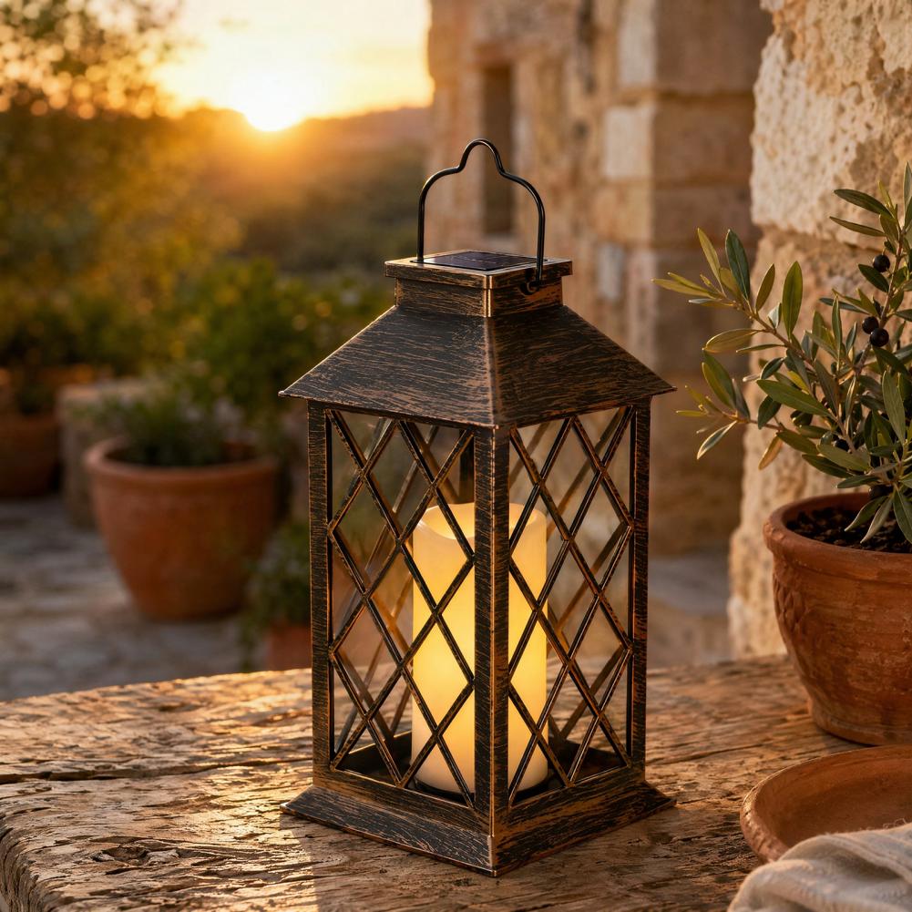 Solar Lantern Hanging - Lanterne solaire rétro, lanterne solaire extérieure