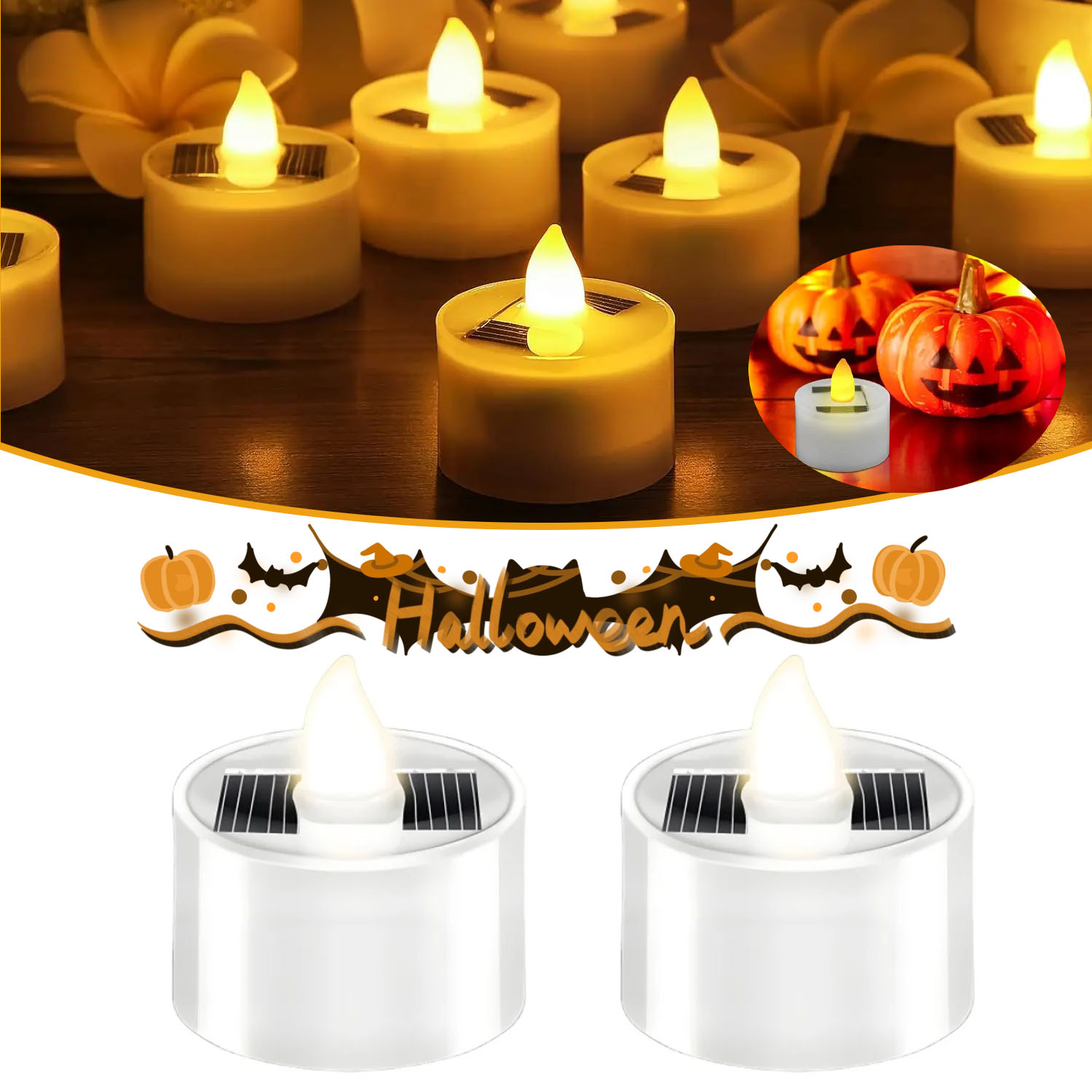 Outdoor Lighting Under Pergola - Bougies chauffe-plat solaires d'extérieur, bougies LED
