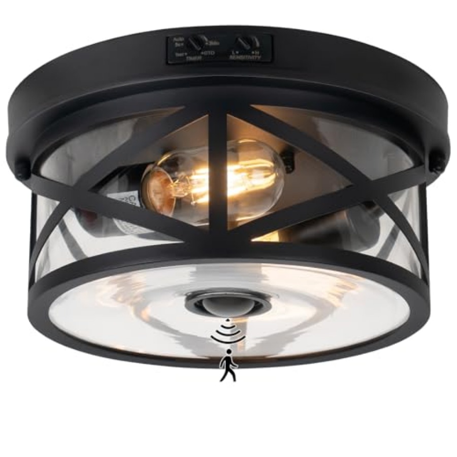 Lighting Fixture Outdoor - Plafonnier extérieur à détecteur de mouvement,