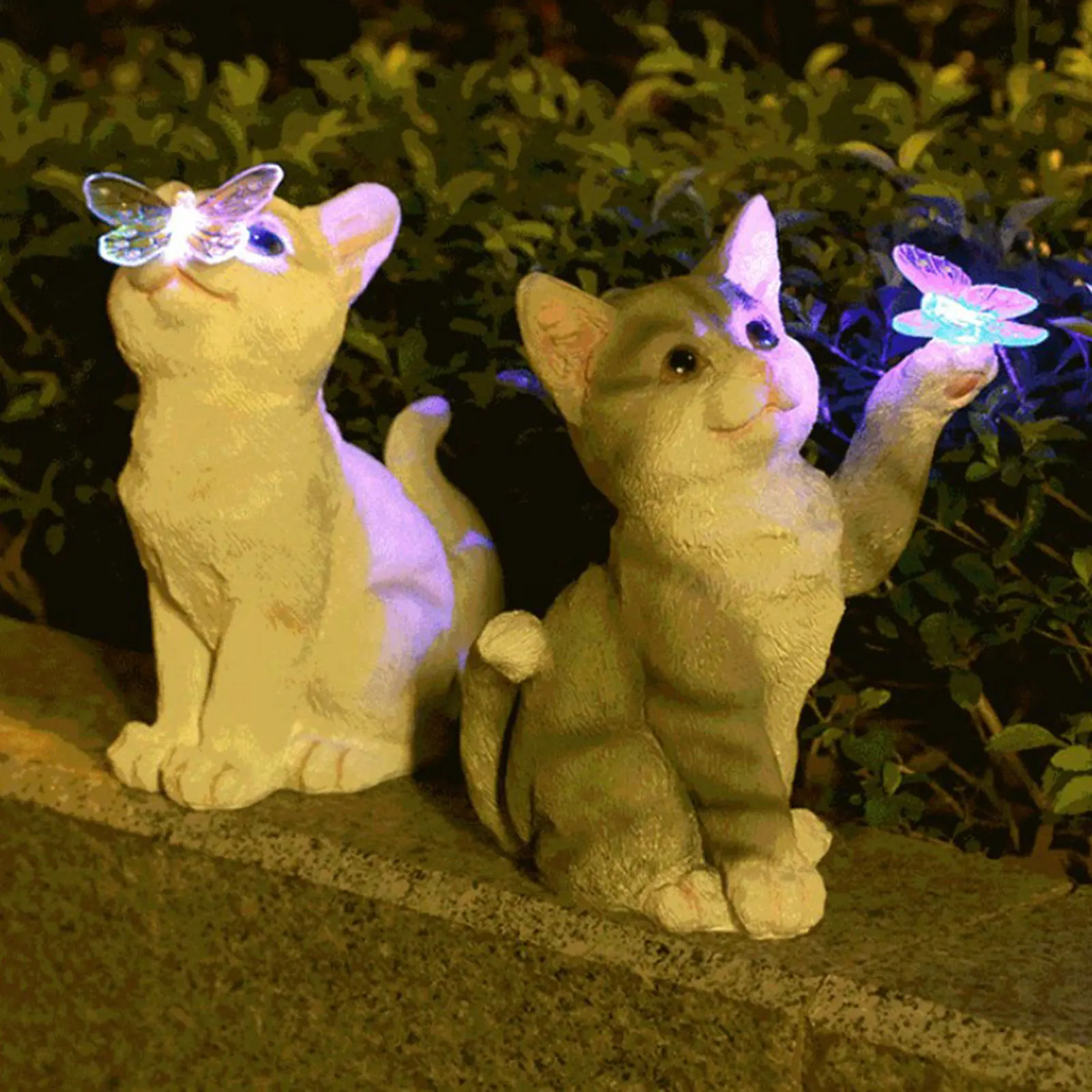 Outdoor Lighting Under Pergola - Sculpture de chat en plein air,