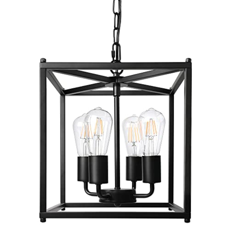 Lustre rustique noir à 4 lumiè - Solar Lantern Hanging avis et prix