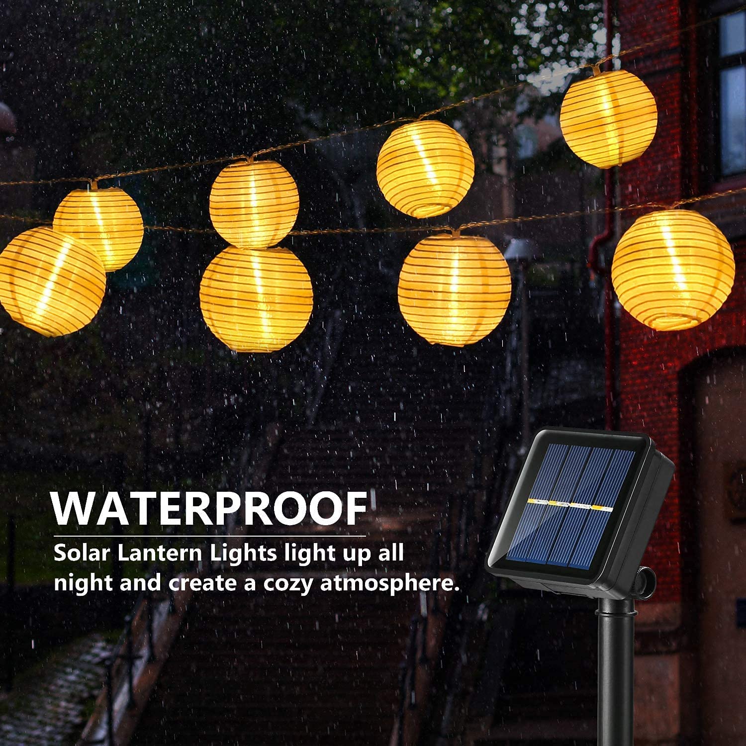 Lanterne étanche chaîne solair - Outdoor Lighting Sconce avis et prix