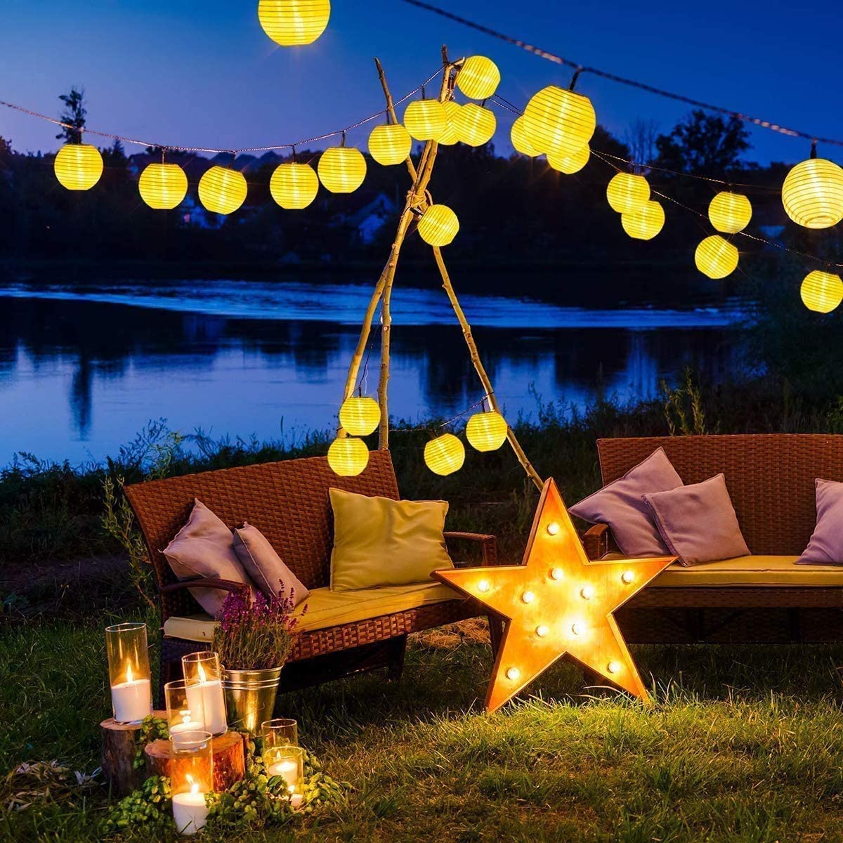 Lanterne étanche chaîne solair - Outdoor Lighting Sconce avis et prix
