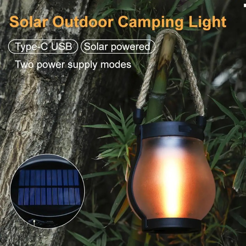 Lampe solaire à flamme, rechar - Solar Lantern Hanging avis et prix