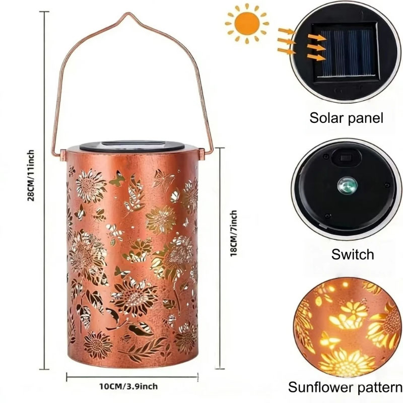 Lanterne solaire colorée en fo - Solar Lantern Hanging avis et prix