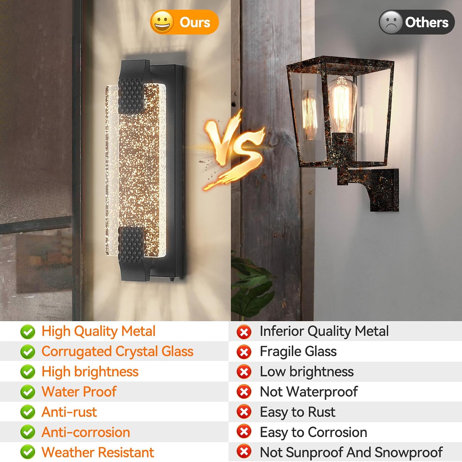 Lumière de porche extérieure L - Outdoor Lighting Sconce avis et prix