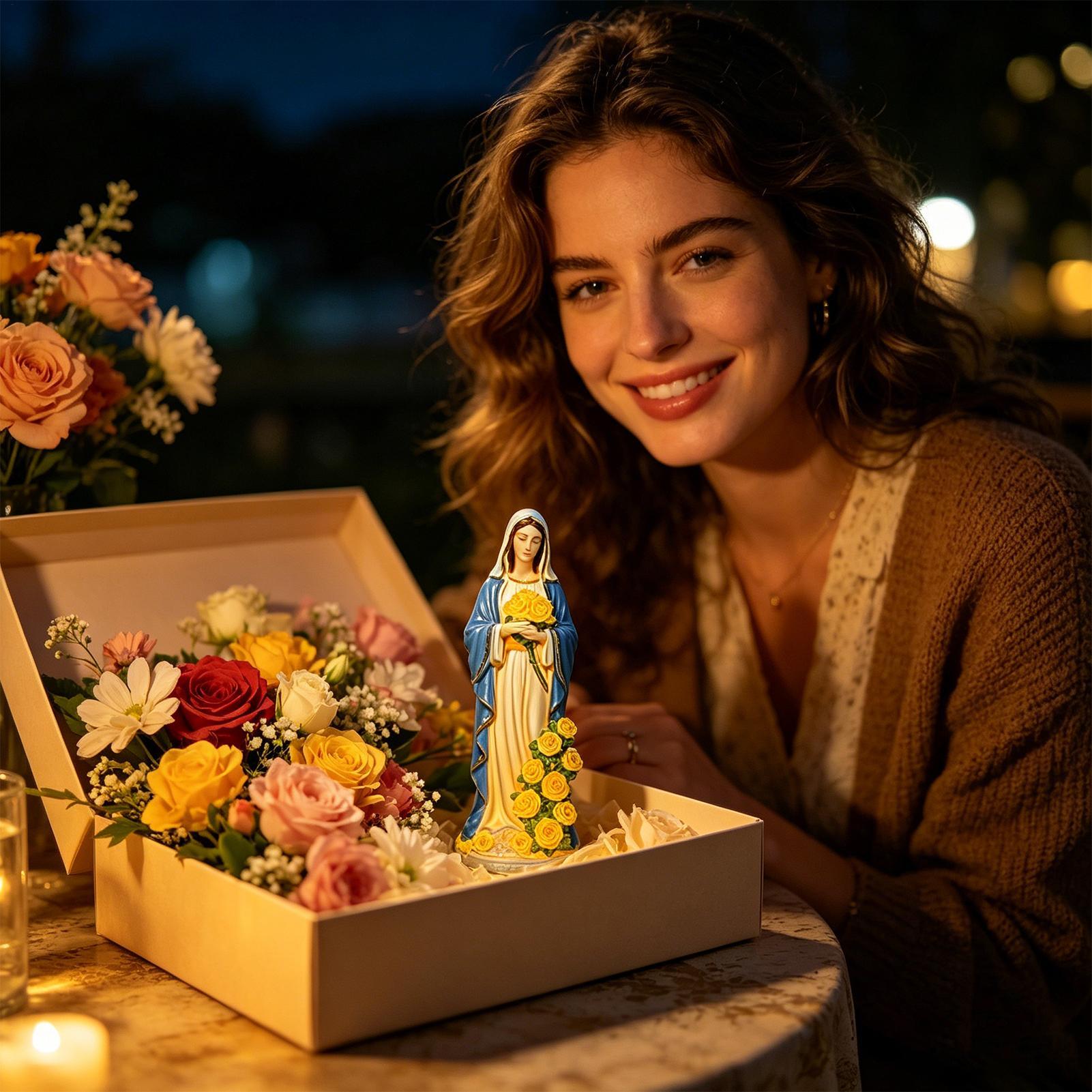 Statue solaire de la Vierge Ma - Outdoor Lighting For Backyard avis et prix