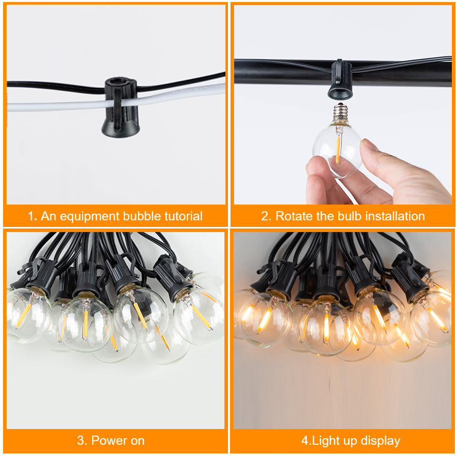 G40 LED guirlande extérieure b - Outdoor Lighting Socket avis et prix