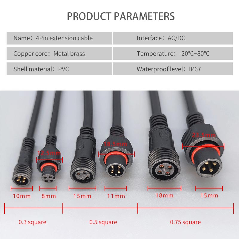 Câble de prise mâle femelle 4  - Outdoor Lighting Extension Cable avis et prix