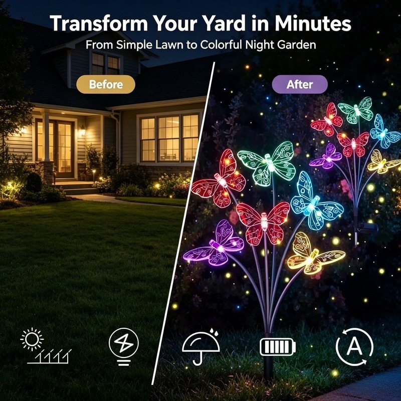 Lampes solaires en forme de pa - Outdoor Lighting Battery avis et prix