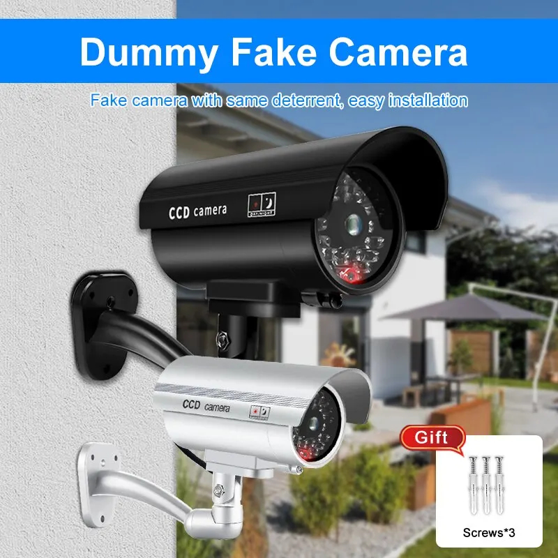 1 caméra de sécurité factice é - Outdoor Lighting No Wiring avis et prix