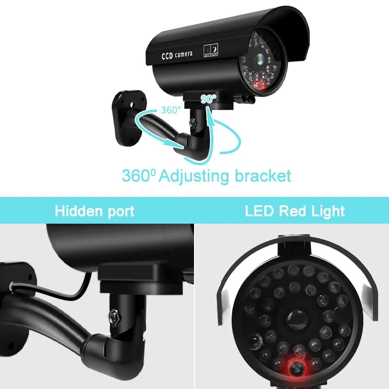 1 caméra de sécurité factice é - Outdoor Lighting No Wiring avis et prix