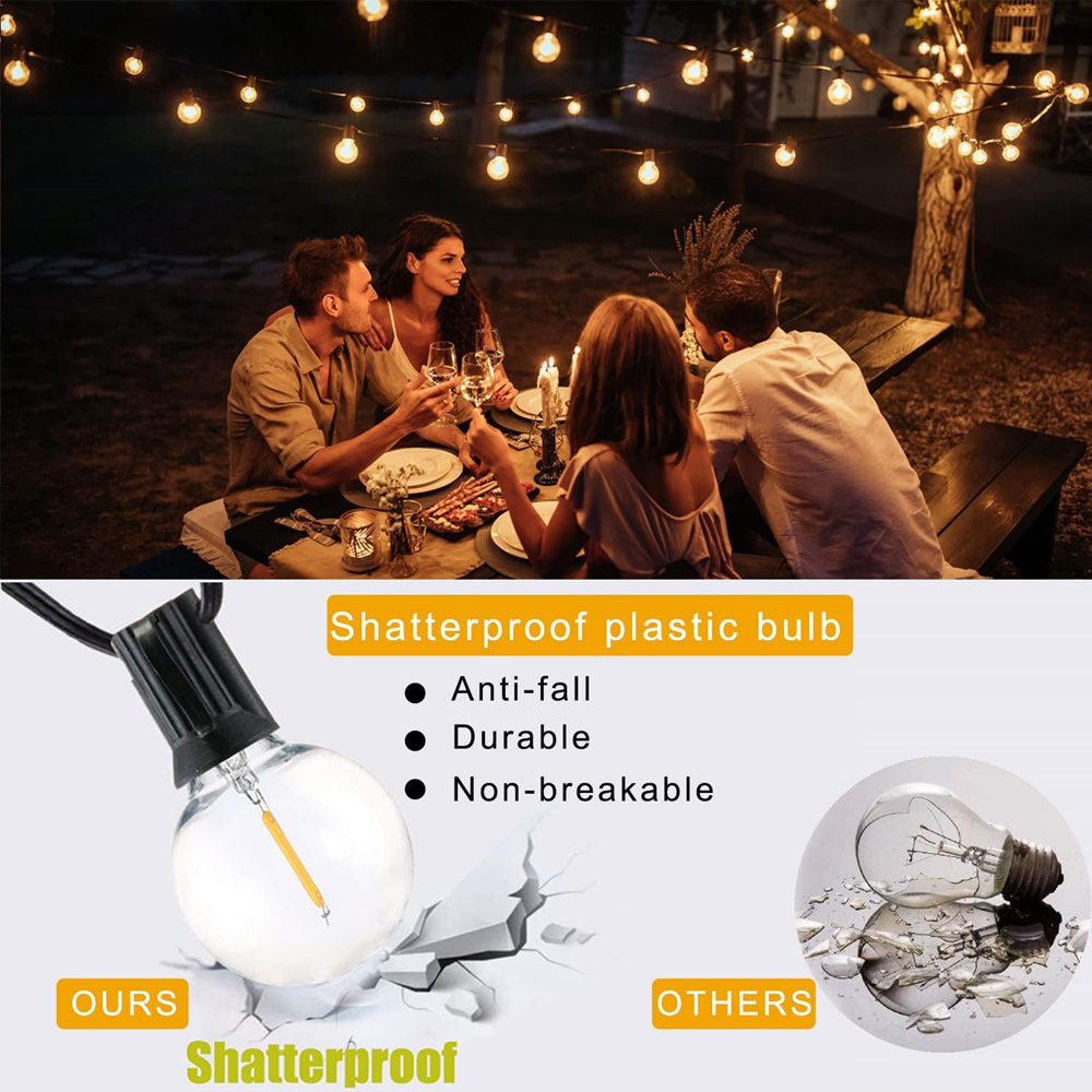 Guirlande lumineuse G40 de 8 m - Outdoor Lighting For Backyard avis et prix