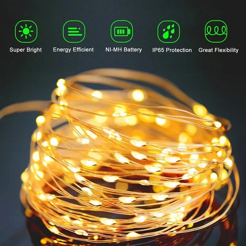 Guirxiété lumineuse solaire à  - Outdoor Lighting No Wiring avis et prix