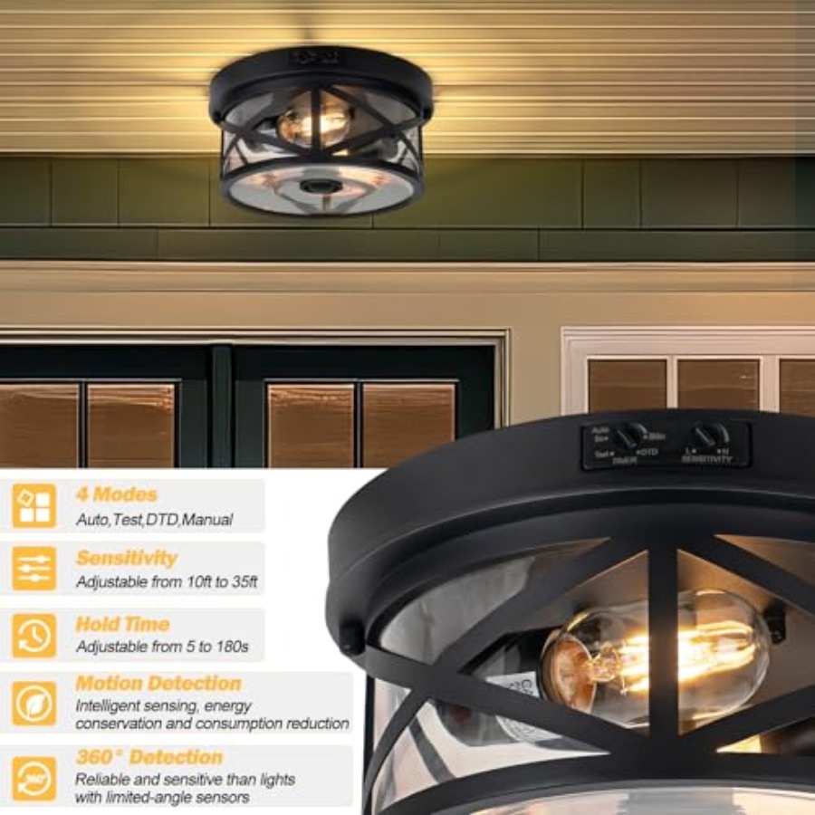 Plafonnier extérieur à détecte - Lighting Fixture Outdoor avis et prix