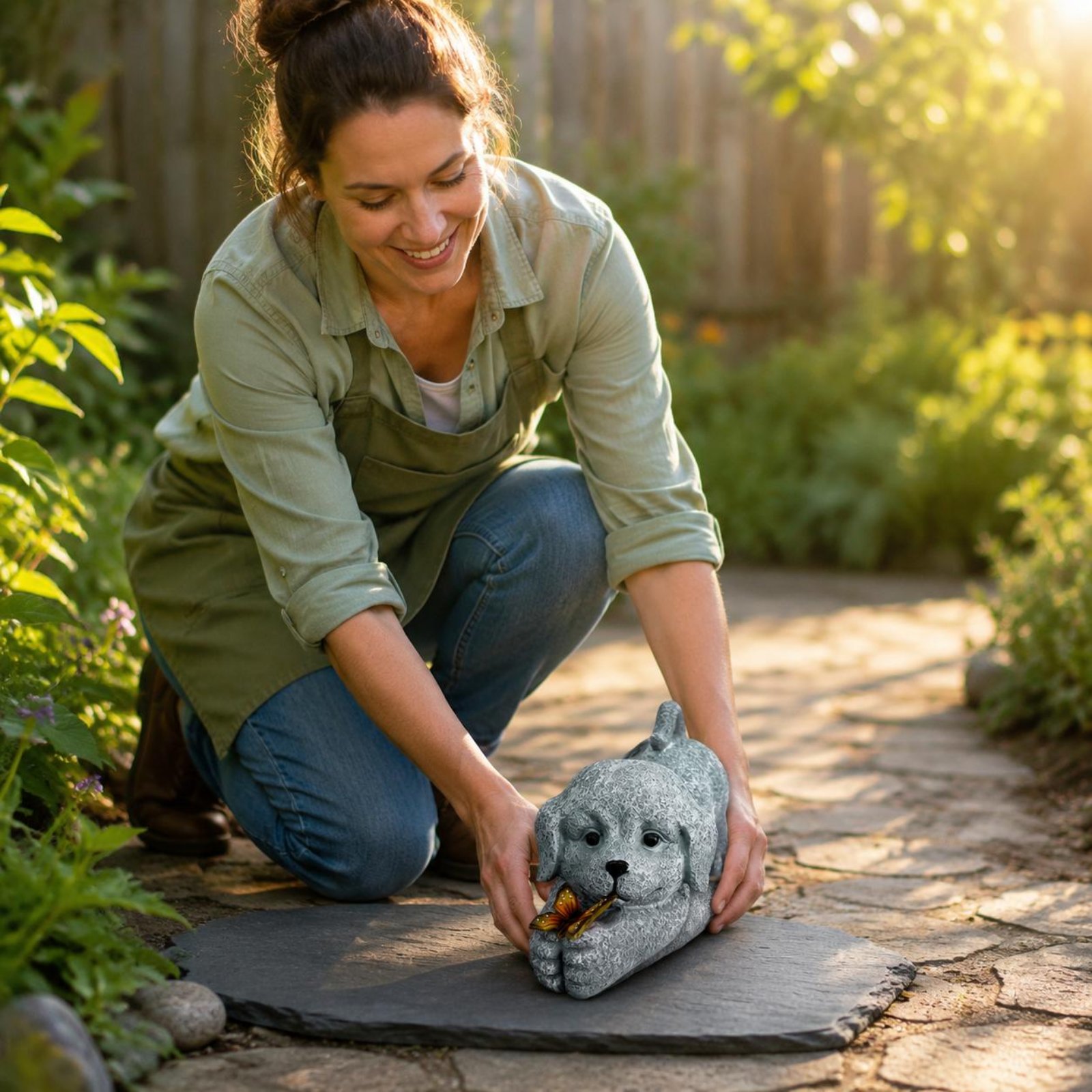 Statue de chien solaire en rés - Outdoor Lighting No Wiring avis et prix