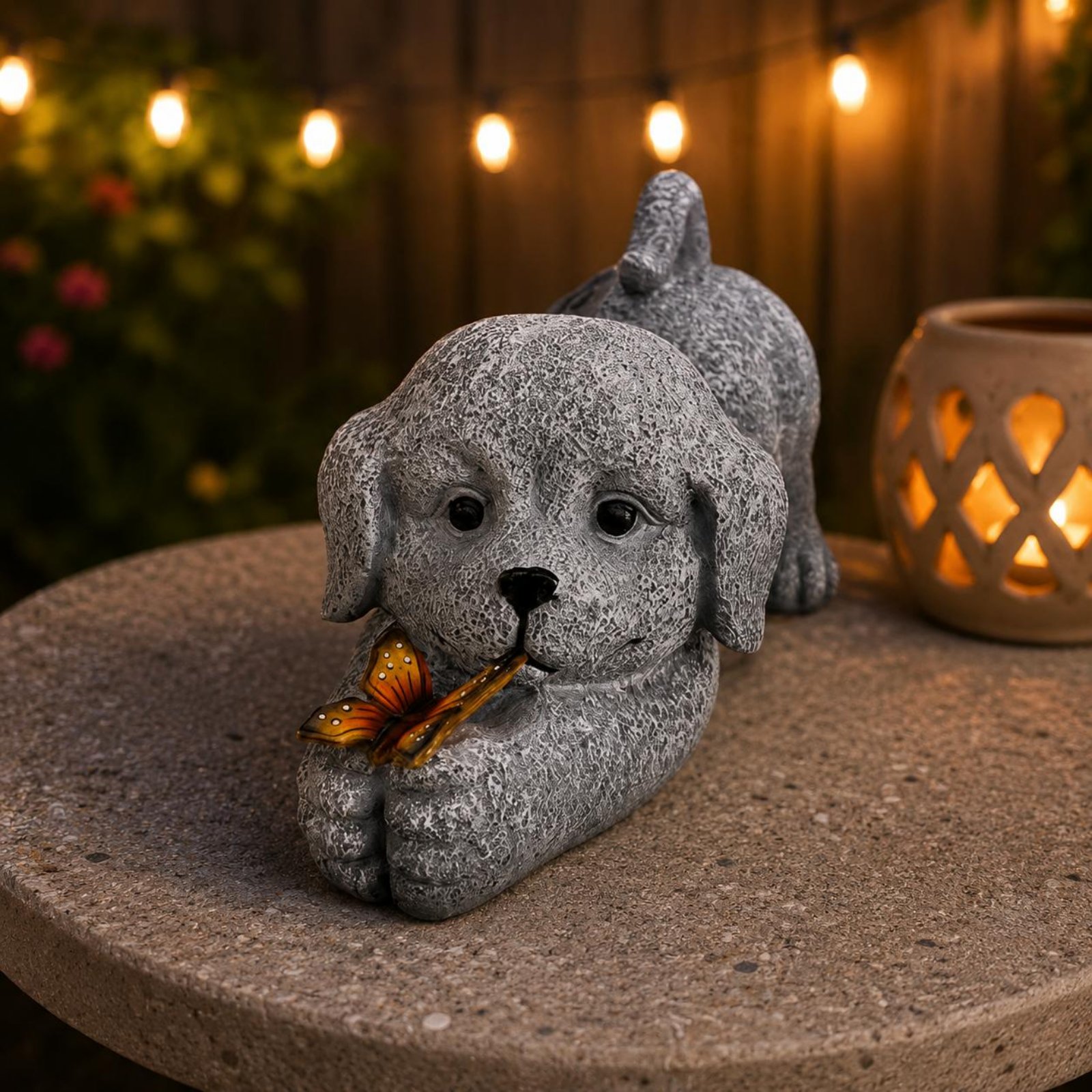 Statue de chien solaire en rés - Outdoor Lighting No Wiring avis et prix