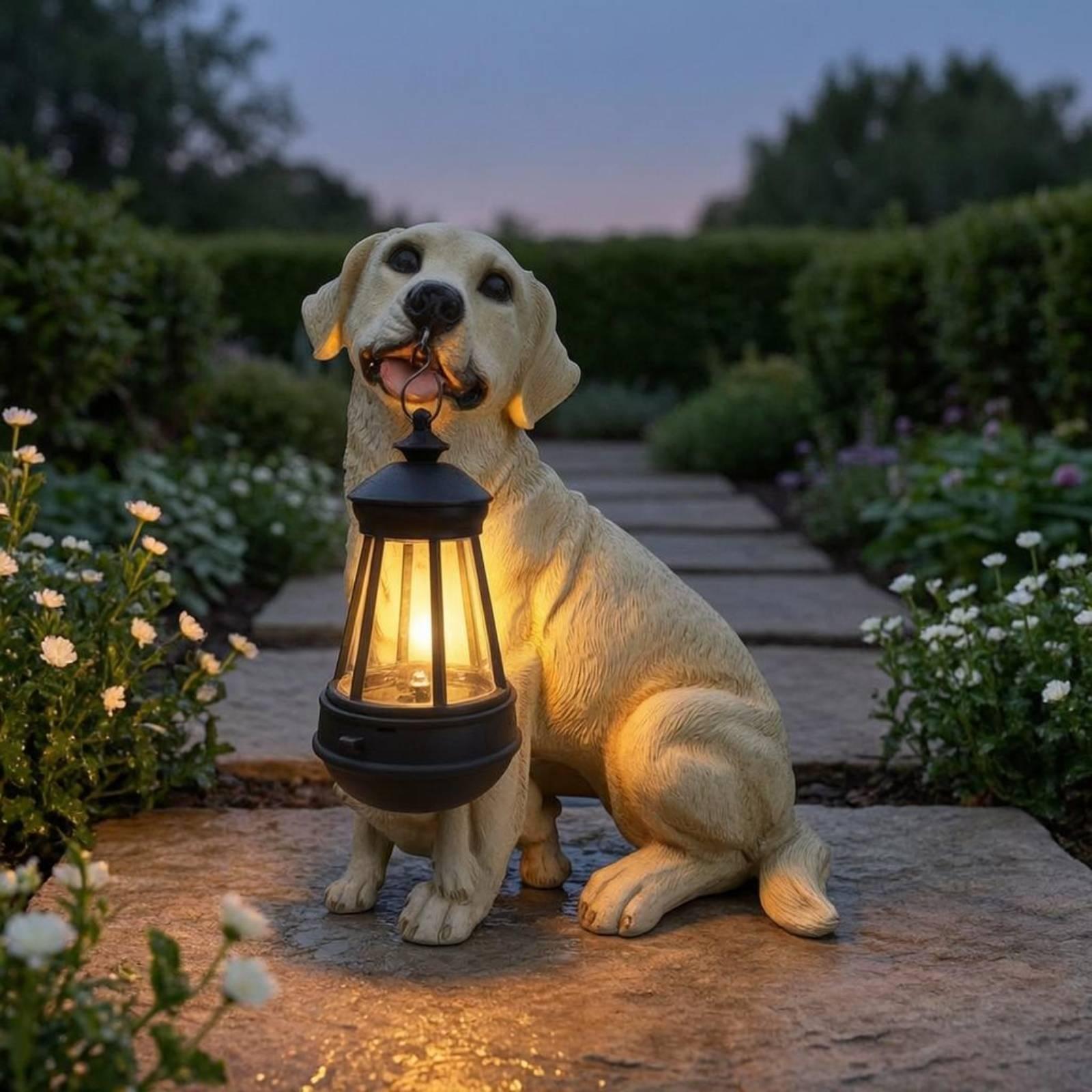 Sculpture de chien en résine d - Solar Lantern Hanging avis et prix